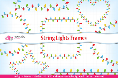 String Lights Frames clip art