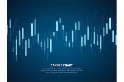 Candle chart. Growth graph investment finance business marketing trend