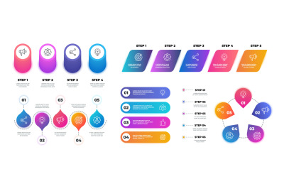 Step 3D infographic. Timeline graph chart, workflow business presentat