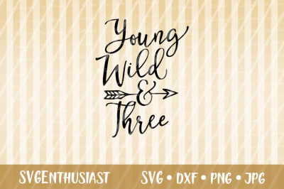 Young wild and three SVG cut file