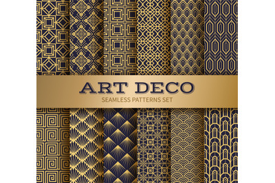 Art deco seamless pattern. Luxury geometric nouveau wallpaper&2C; elegant