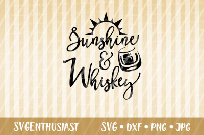 Sunshine and Whiskey SVG, Summer SVG cut file