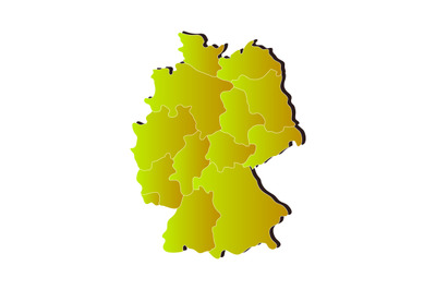 Germany map with regions