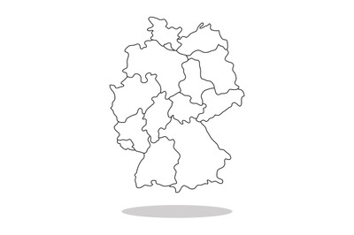 Germany map with regions