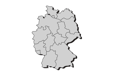 Germany map with regions