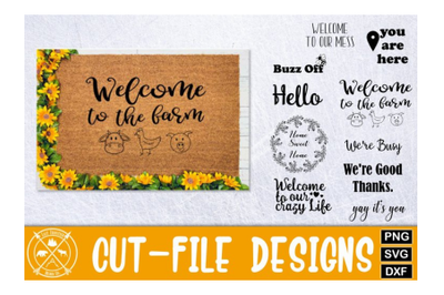 Doormat cut file bundle|Welcome Mat SVG