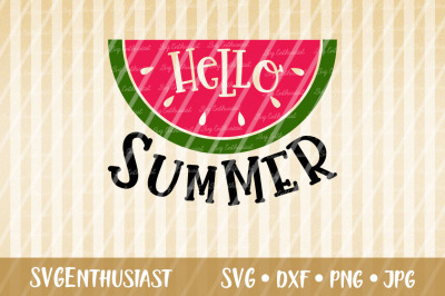 Hello Summer SVG cut file