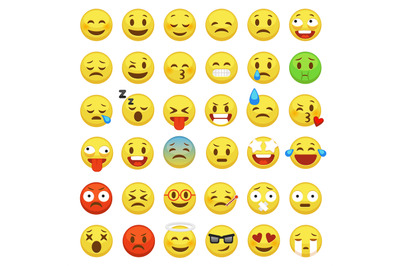 Smiley face set. Character facial yellow sign message people man emoti