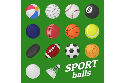 Ball game set. Sport and games kids ball for volleyball baseball tenni