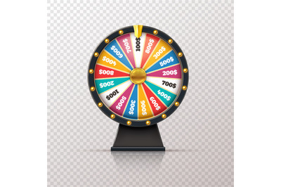 Wheel fortune. Casino prize lucky game roulette, win jackpot money lot