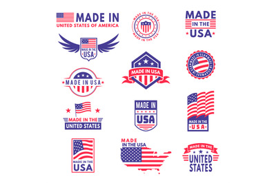 Made in usa. Flag made america american states flags product badge qua