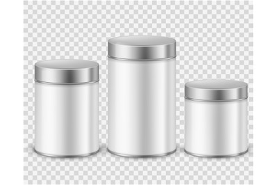 Metal tin can container. Template packaging dry products tea coffee su