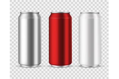 Aluminum cans. Blank metal can drinks&2C; beverage water soda beer lemona