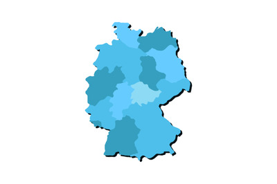 Germany map with regions