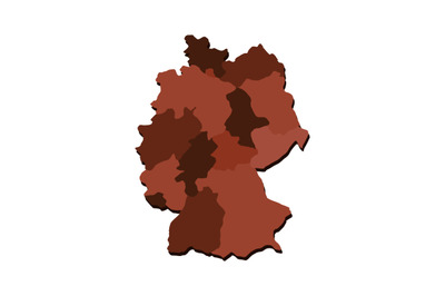 Germany map with regions