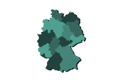 Germany map with regions