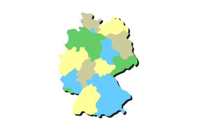 Germany map with regions