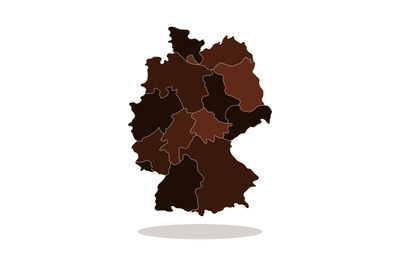 Germany map with regions