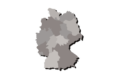 Germany map with regions