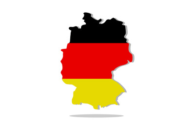 Germany map with flag