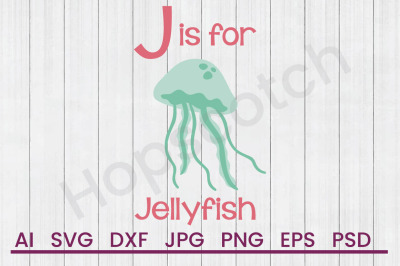 Download Free Download J For Jellyfish Svg File Dxf File Free SVG DXF Cut File