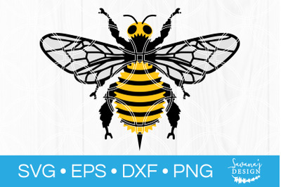 Bee SVG Honeybee Bumblebee Honey Bee Bumble Bee SVG Cut File DXF EPS