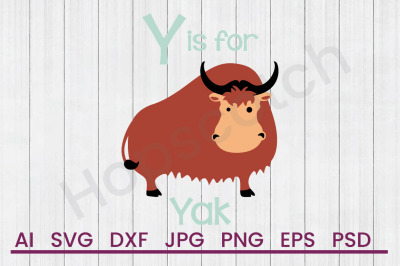 Y For Yak - SVG File, DXF File