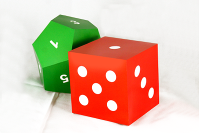 12 Sided and 6 Sided Die Box | SVG | PDF | DXF | PNG