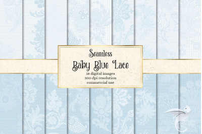 Baby Blue Lace Digital Paper