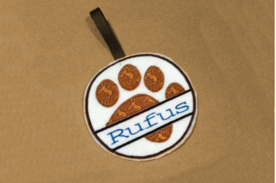 Puppy Paw Print Split Christmas Ornament ITH | Applique Embroidery