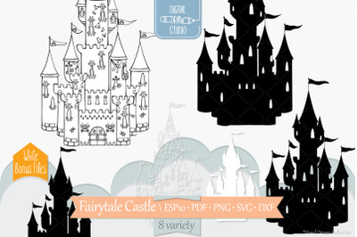 Hand Drawn Castle | Princess Royal Palace | Fairy tale