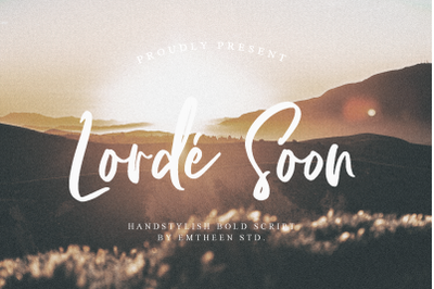 Lorde Soon - Elegant font