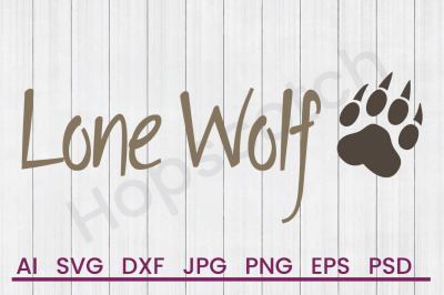 Lone Wolf  - SVG File, DXF File