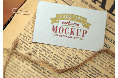 Photorealistic mock-ups with antique vintage background