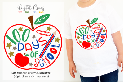 100 days of school SVG / DXF / EPS / PNG files