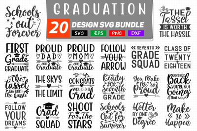 20 Graduation SVG Bundle