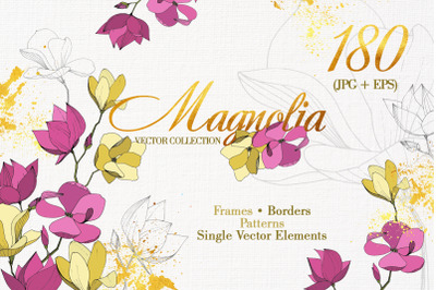 Magnolia Vector Set