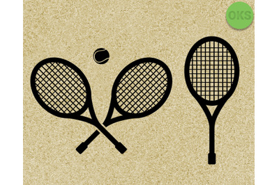 tennis racket&2C; ball&2C; svg&2C; dxf&2C; eps&2C; vector