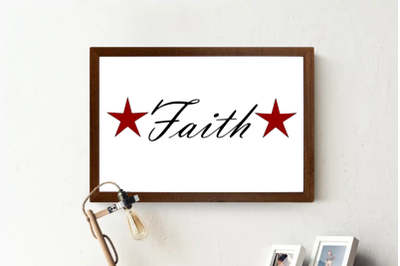 Faith Double Star SVG|Faith SVG|Faith Word SVG|Faith Word Svg For Cric
