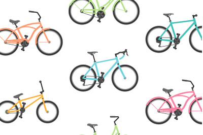 pattern with bicycles