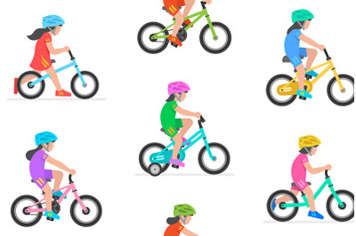 pattern with Girls riding bike