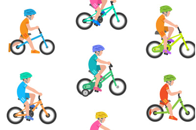 pattern with Boys riding bike