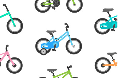 pattern with Kids bicycles