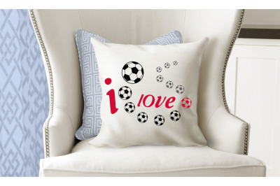 I Love Soccer Saying Cut File, Vector Graphic, Cricut, Silhouette