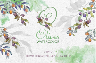 Olives green Watercolor png