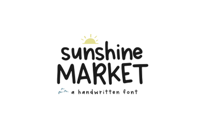 Sunshine Market - A Handwritten Print Font