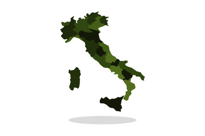 Italy map with regions