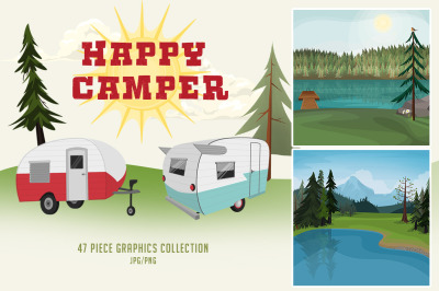 Happy Camper Graphics Collection