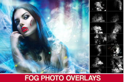 Real fog overlay, White smoke overlay, Photoshop weather