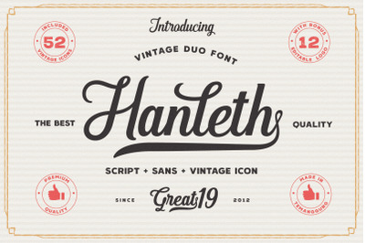 Hanleth Vintage Font Family